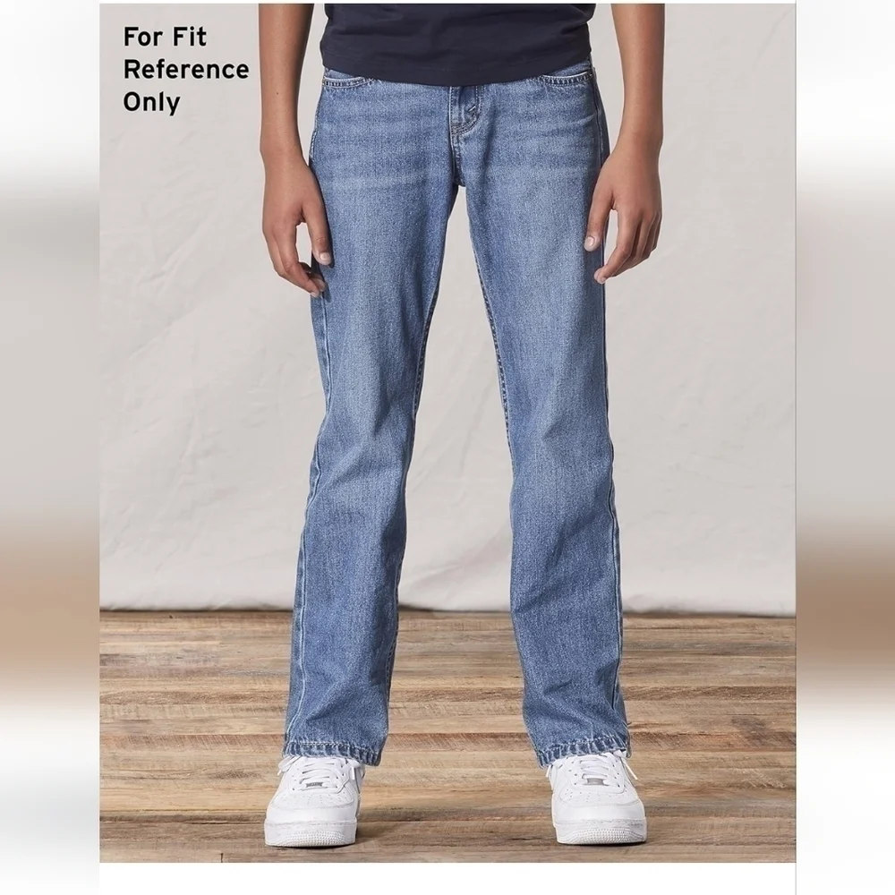 LEVI'S Boy's 550 Relaxed Fit Darkwash Denim Blue Jeans, size 8